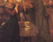 Tristram and Isolde Drinking the Love Potion - 但丁·加百利·罗塞蒂